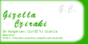 gizella cziraki business card